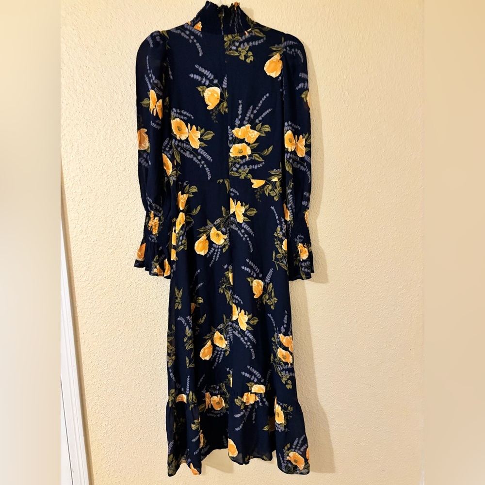 New Reformation Galena Blue Long Sleeve Midi Dress 2 - Picture 11 of 11